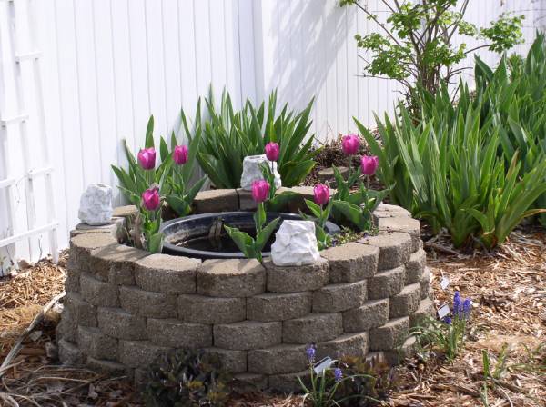 Retaining Wall Brick Fountain