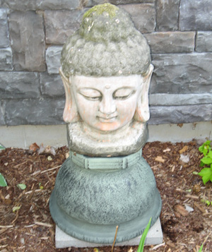 An upsidedown pot makes a fine pedestal.